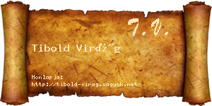 Tibold Virág névjegykártya